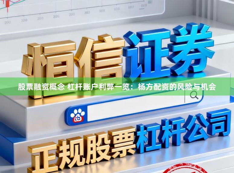 股票融资概念 杠杆账户利弊一览：杨方配资的风险与机会